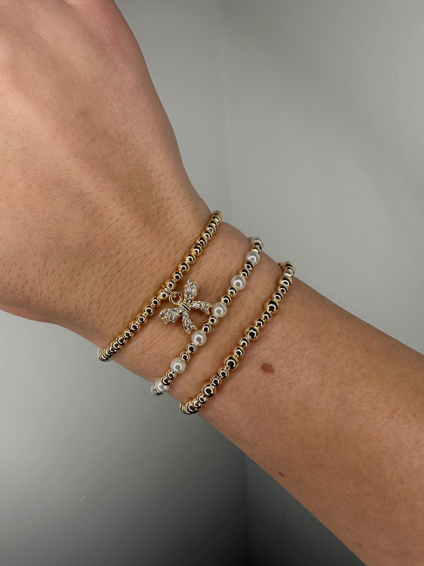 Crystal Bows Gold