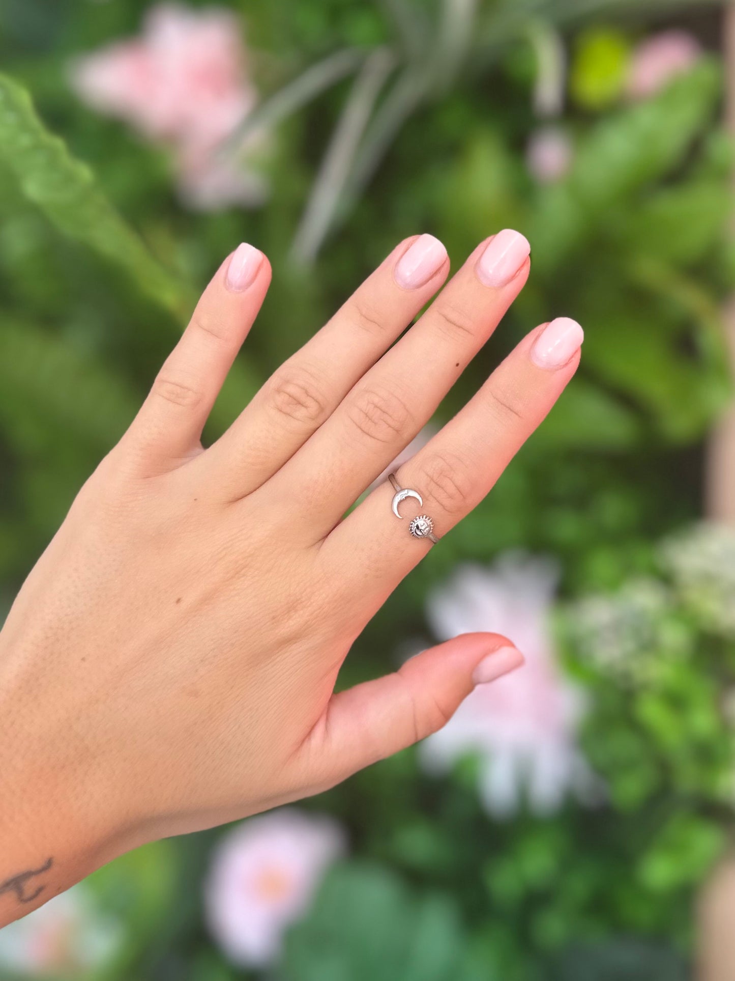Golden Eclipse Ring Silver