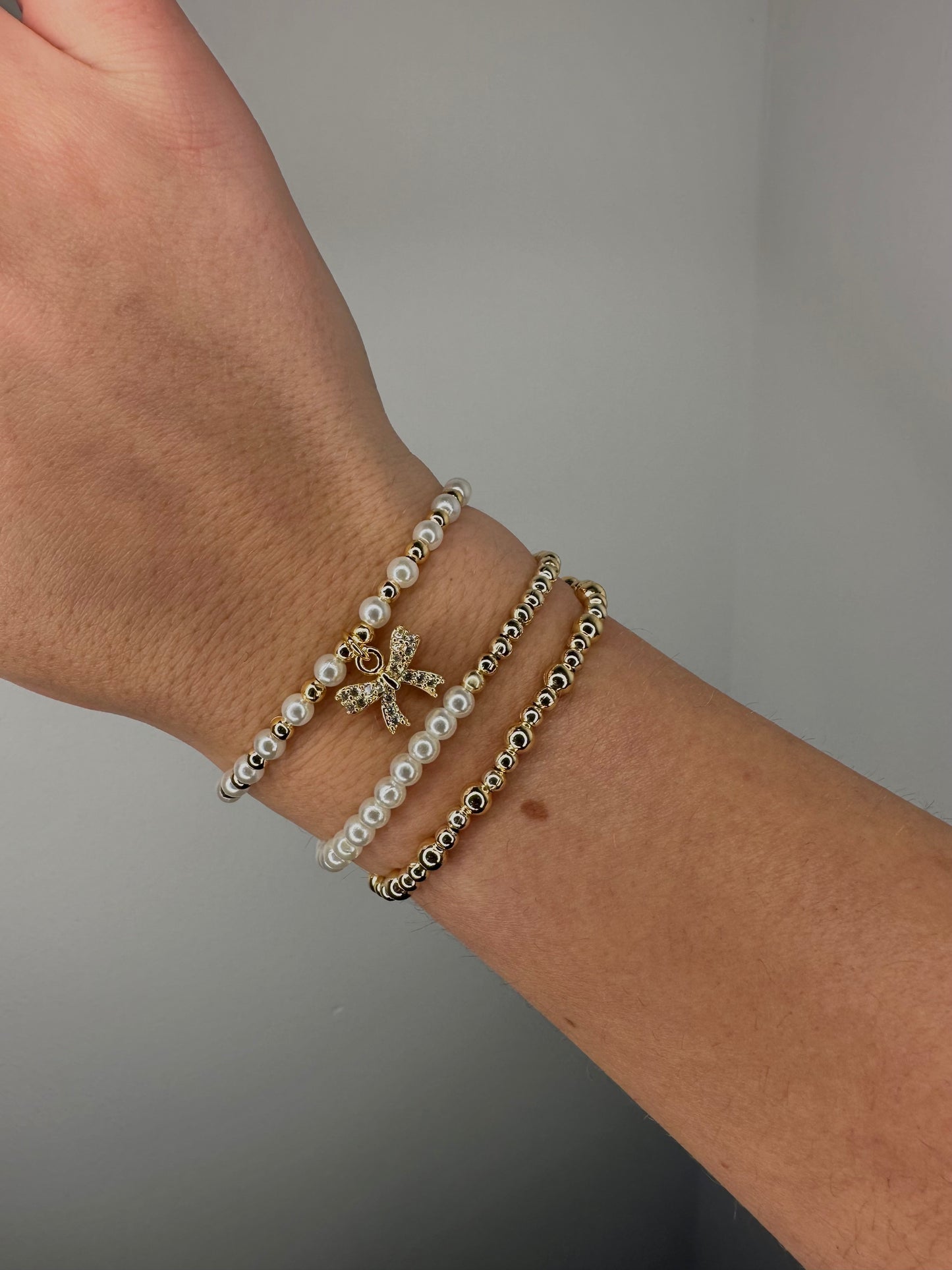 Crystal Bows Gold