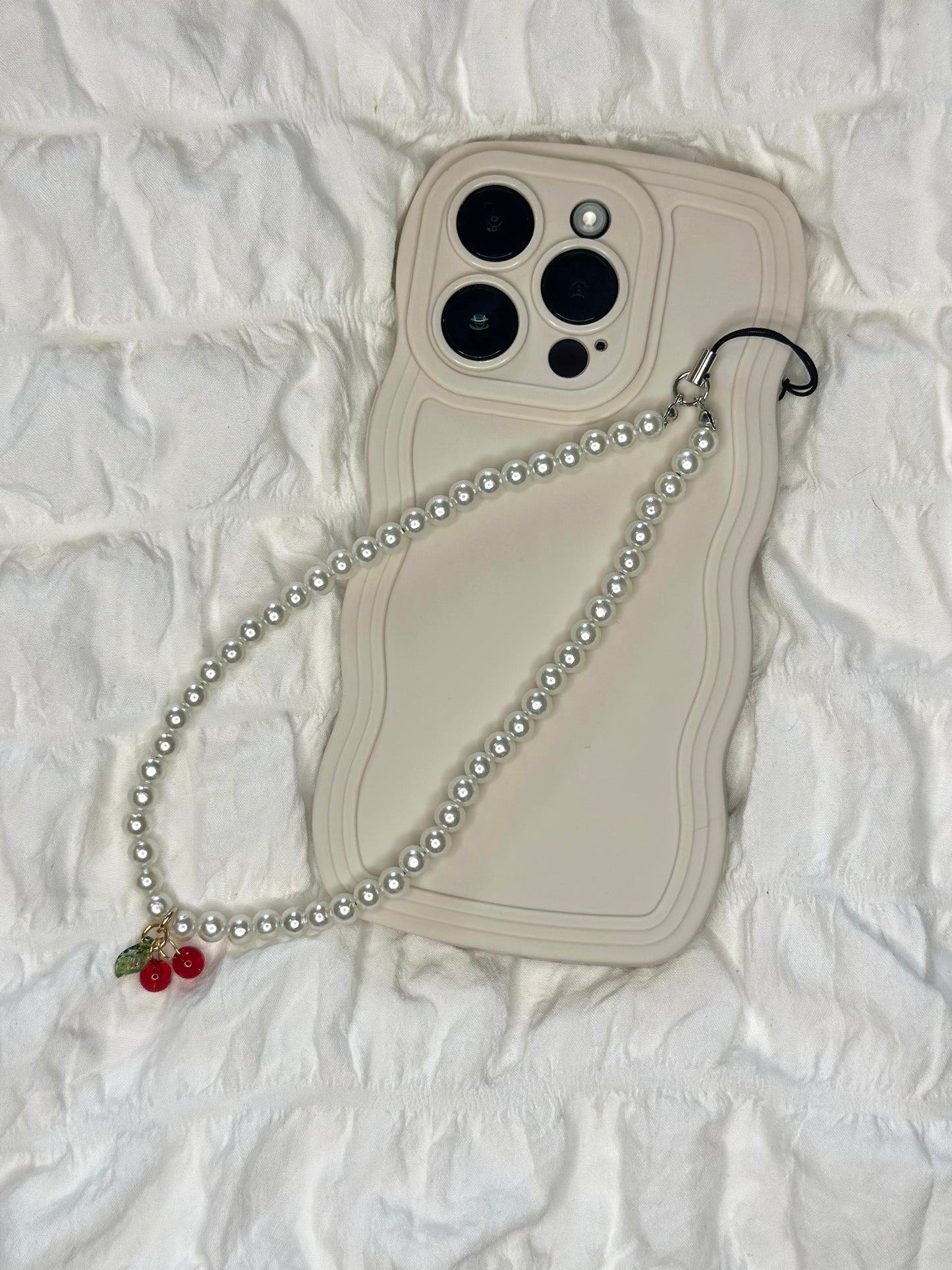 Cherry & Pearls Phone Charm