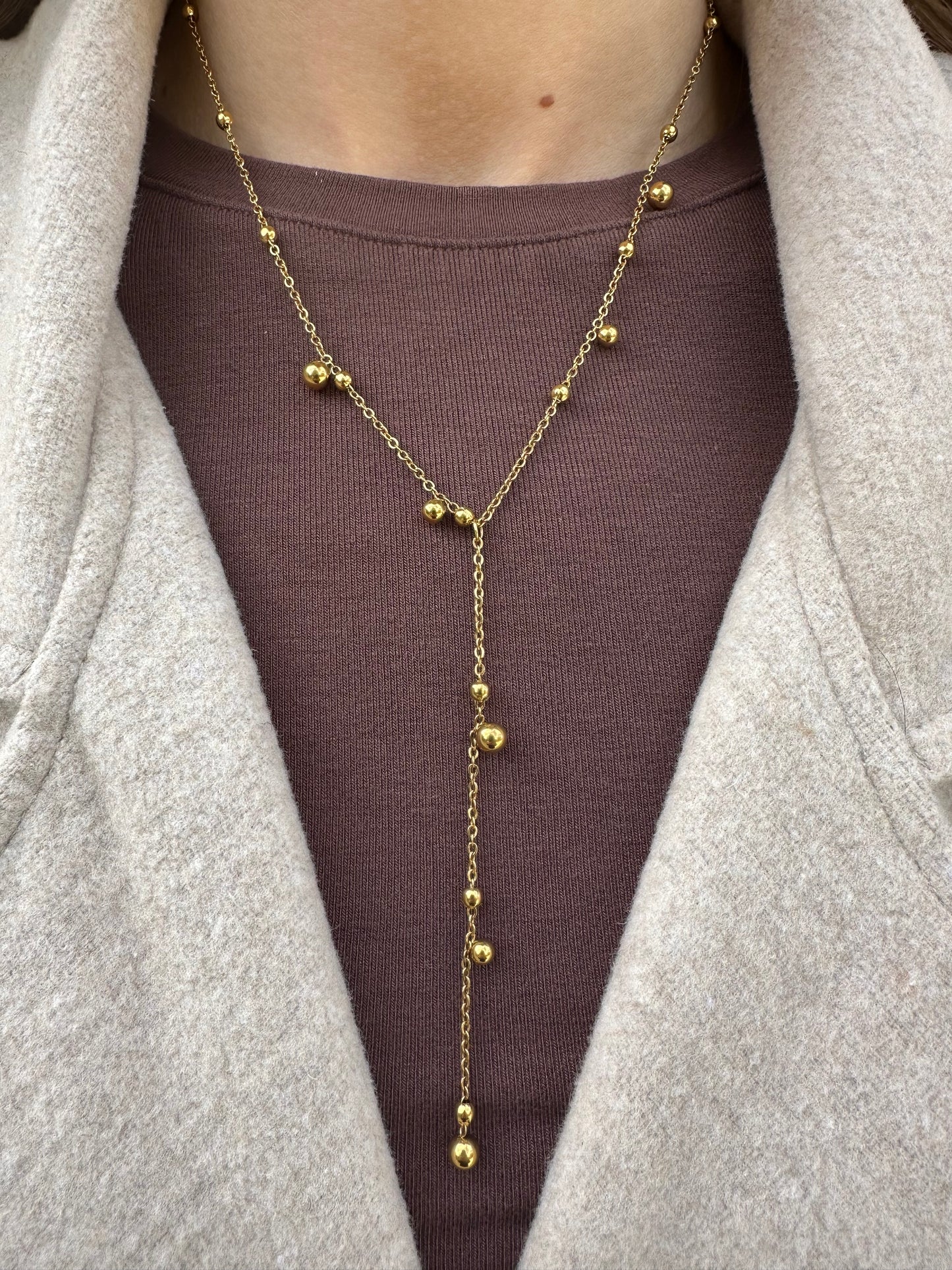 Y Necklace Gold