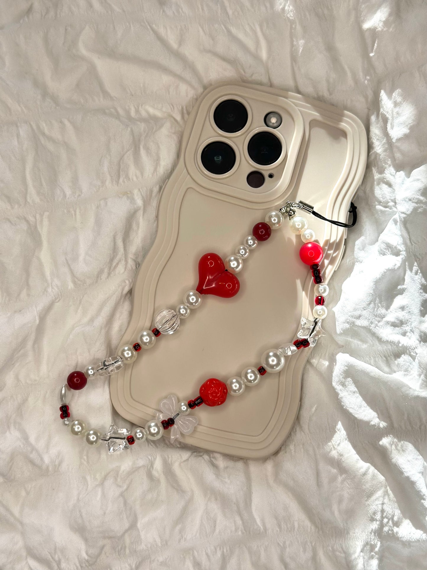 Red Heart Phone Charm