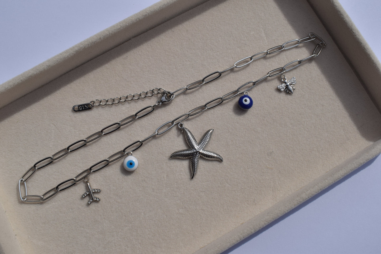 Leaf Design Starfish Silver