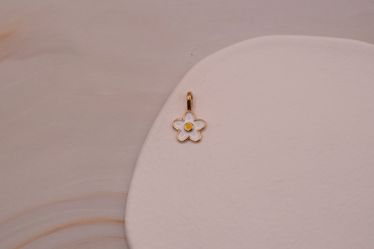 Gold White Flower