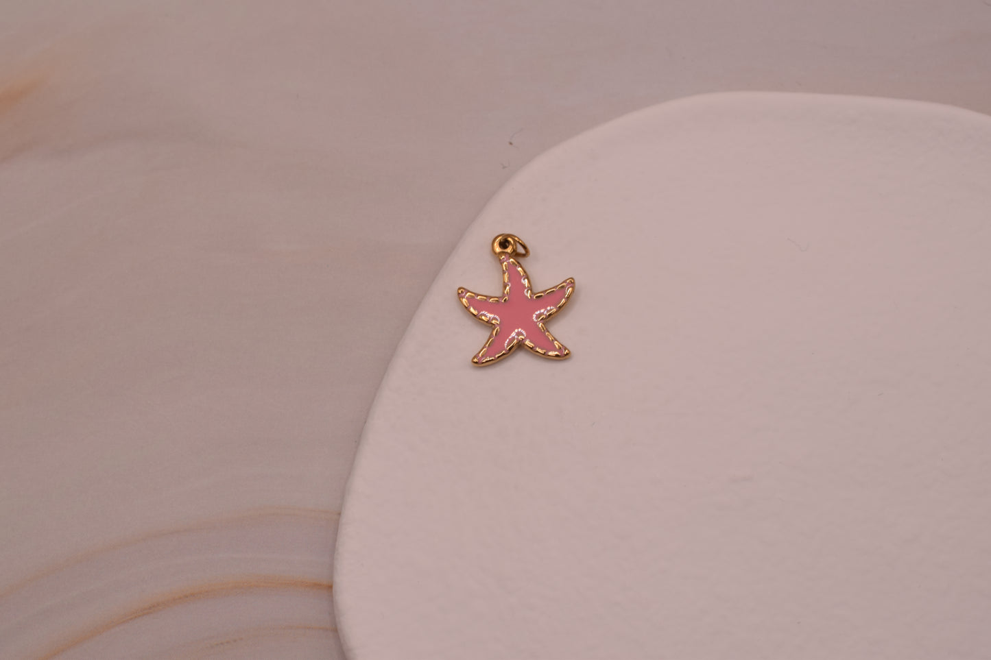 Gold & Pink Cute Starfish