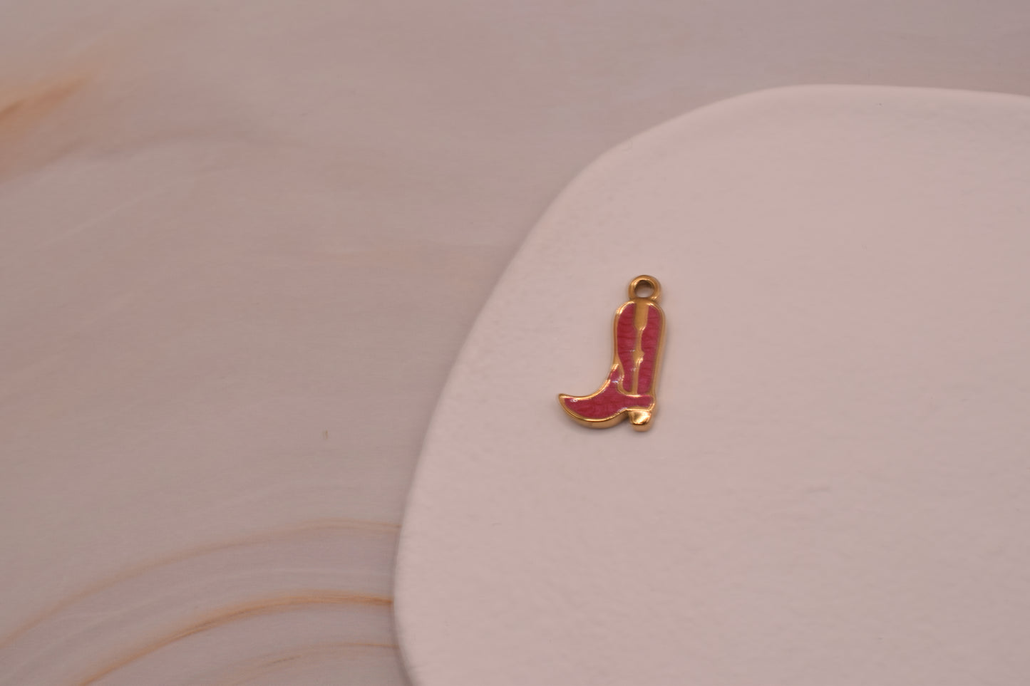 Gold Pink Cowboy Boot