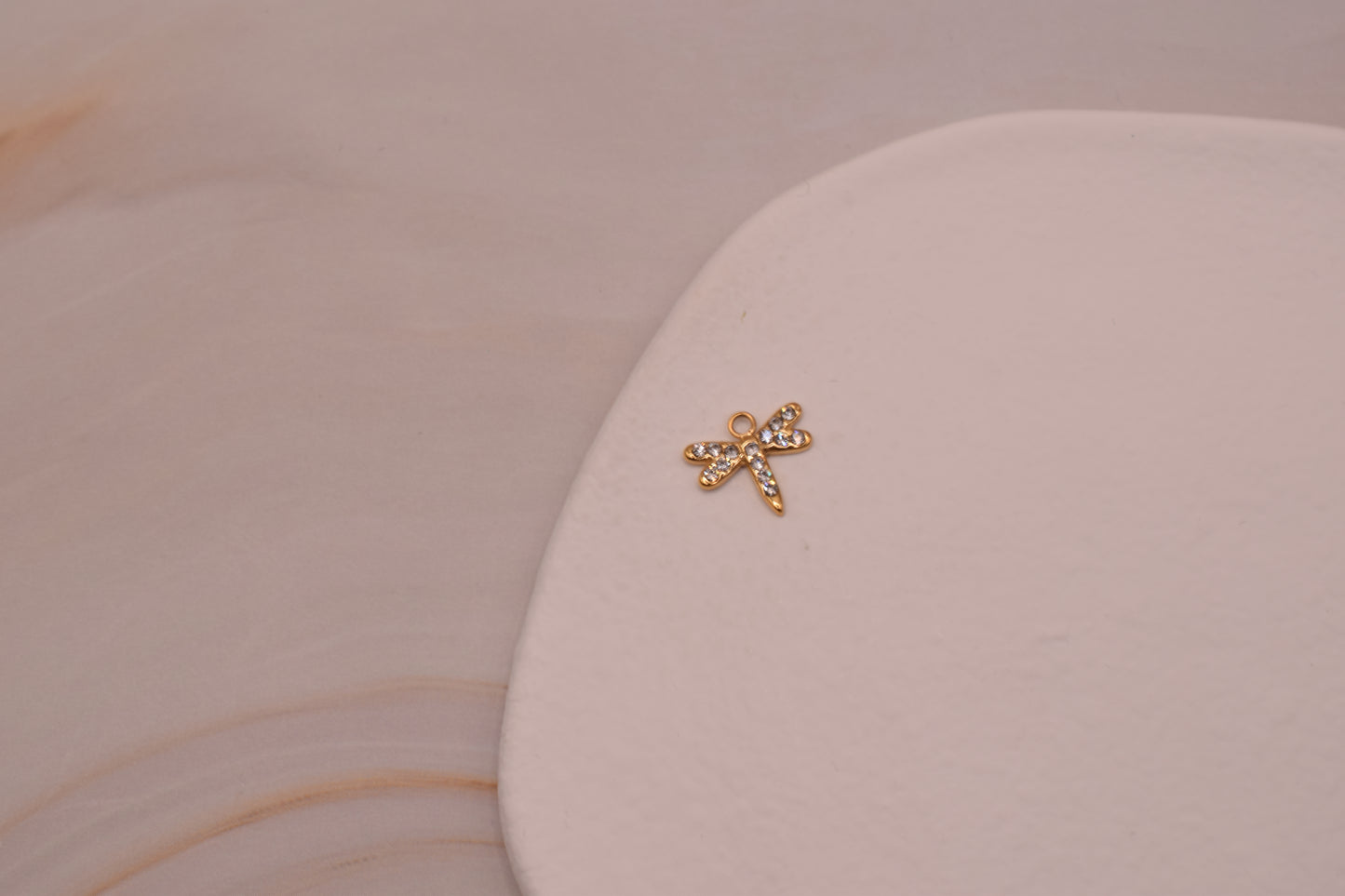 Small Sparkly Dragonfly Gold