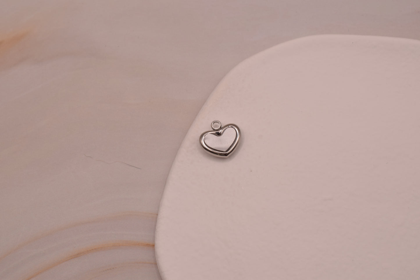 White Heart Silver Edge