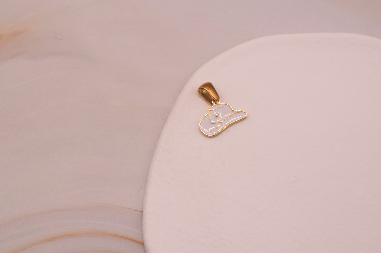 Gold & White Cowboy Hat