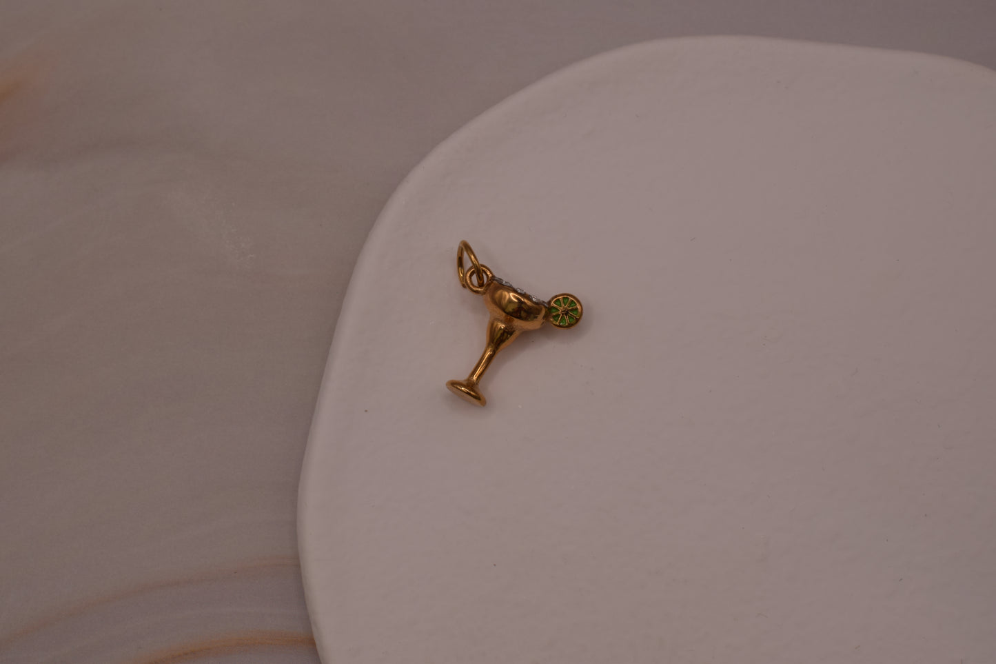 Gold Martini Charm