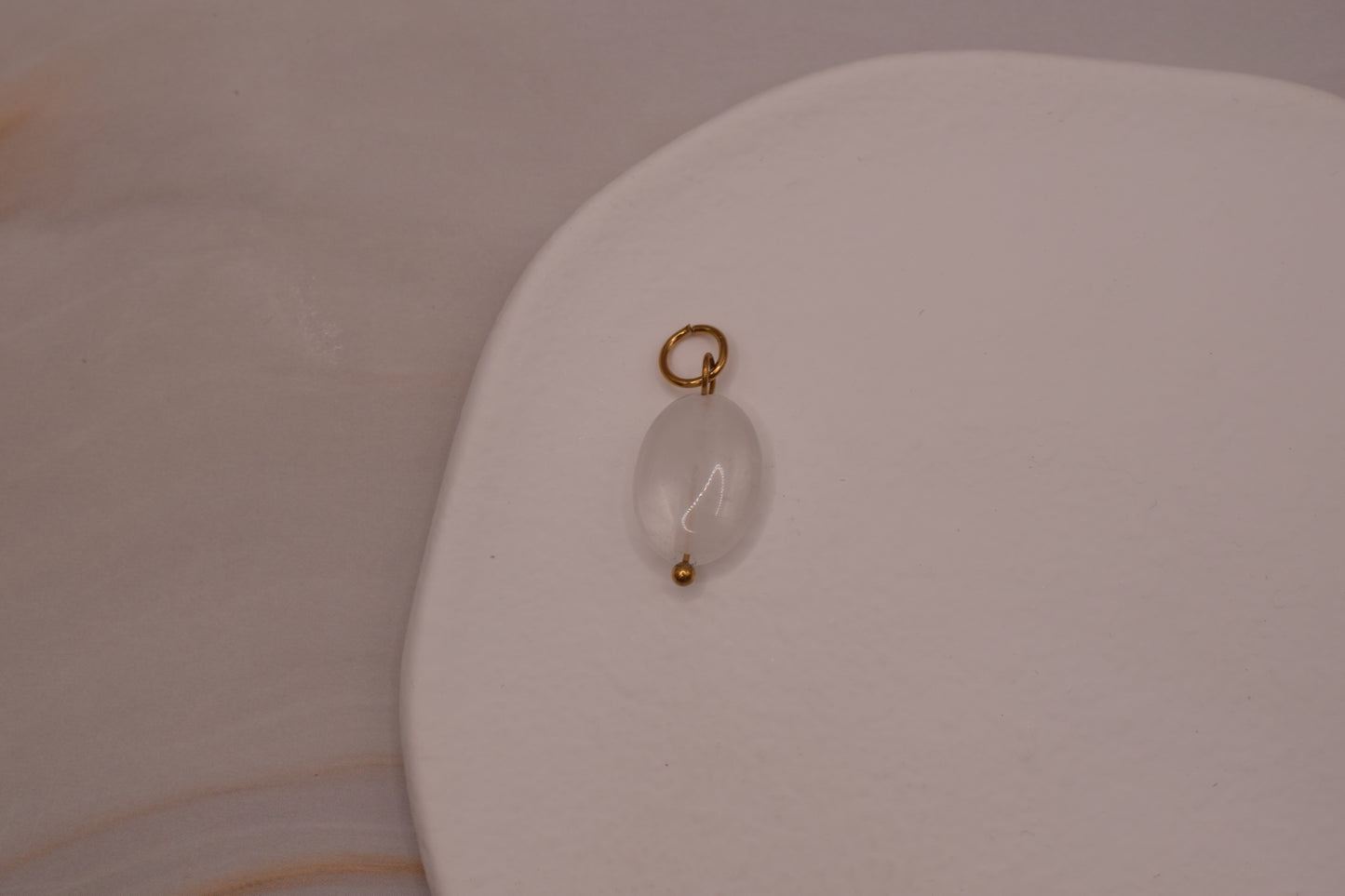 Gold Clear Stone Charm