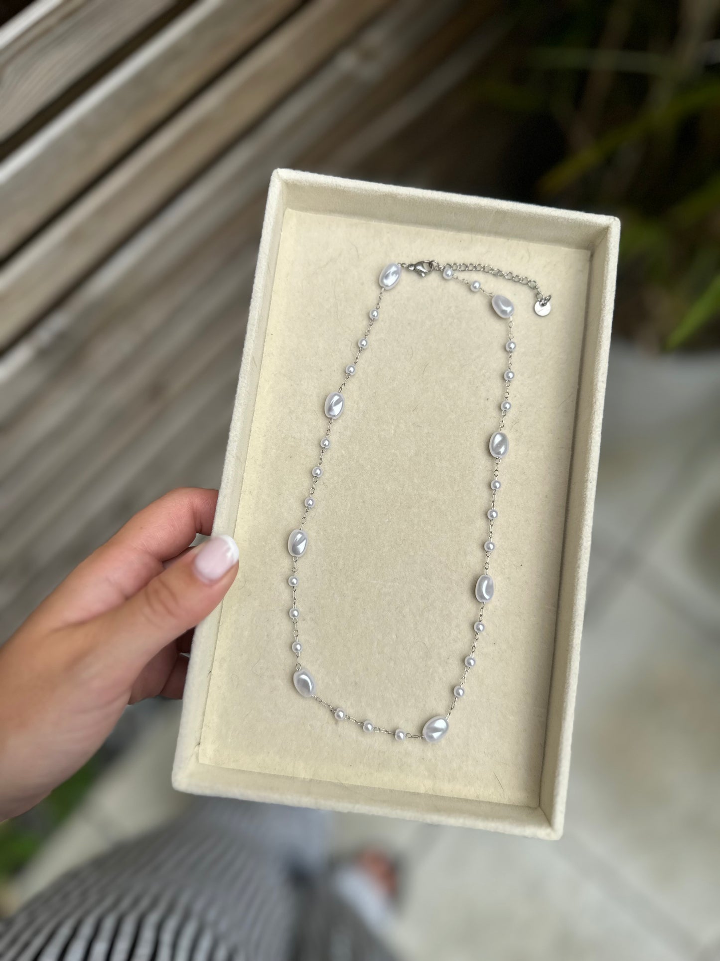 Silver Pearl Necklace