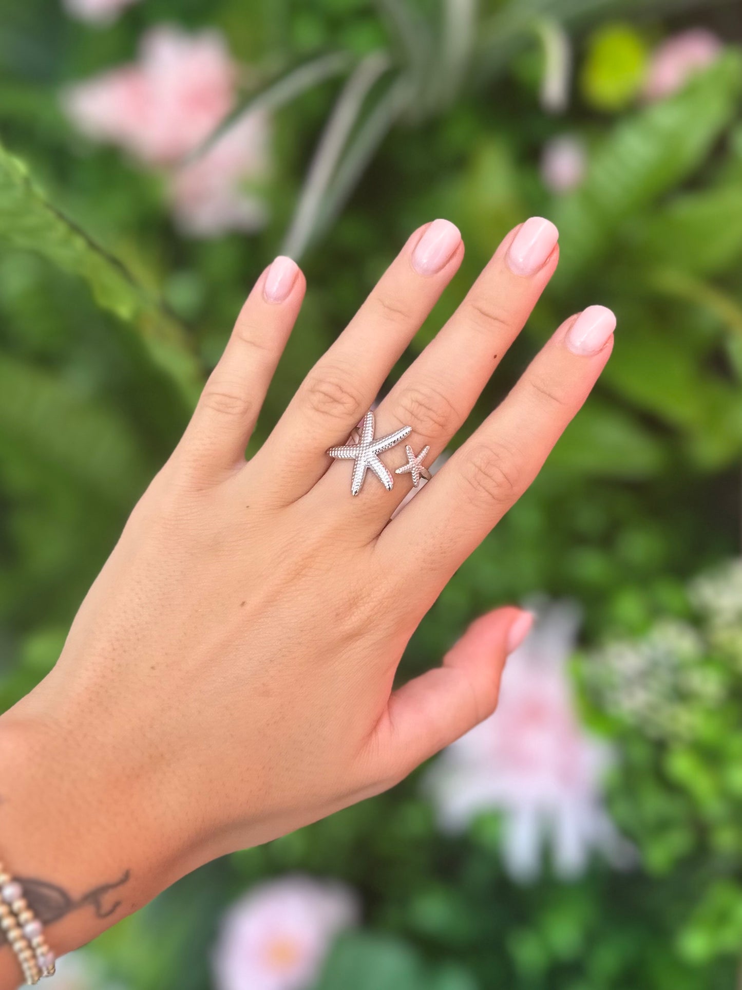 Silver Starfish Ring