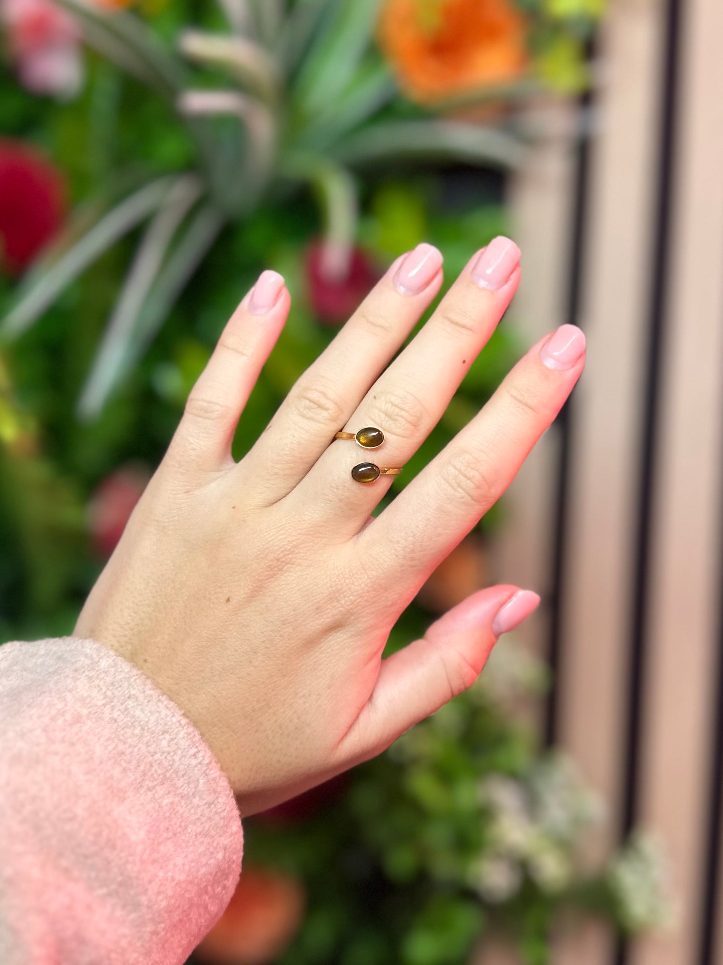 Desert Duo Brown Ring Gold