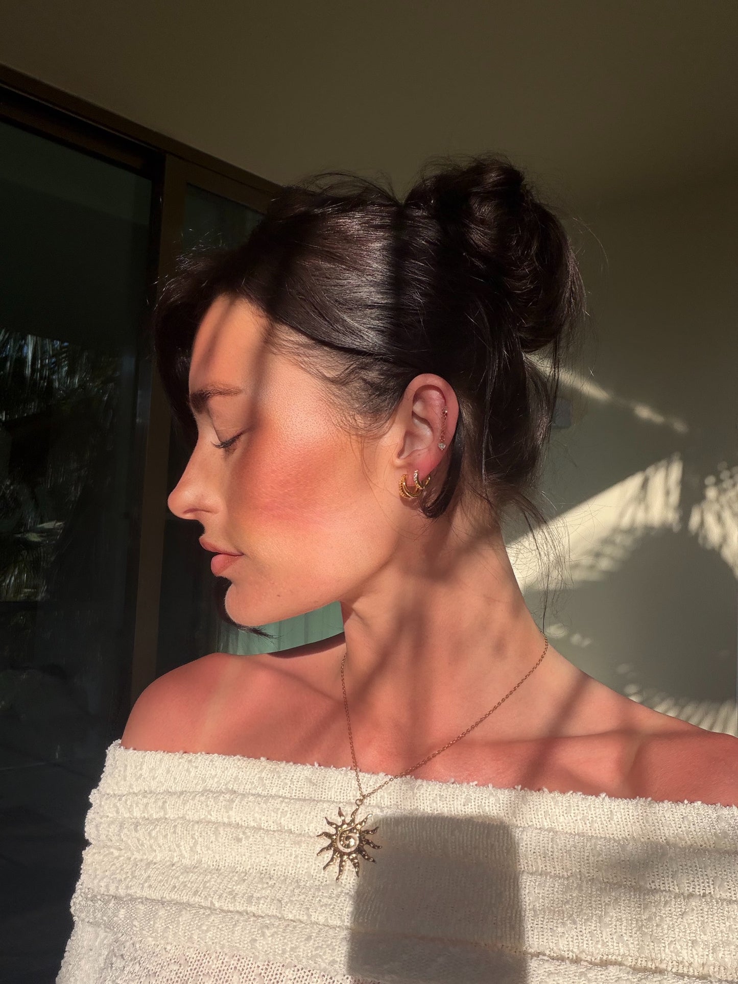 Orbit Dangle Stud Gold