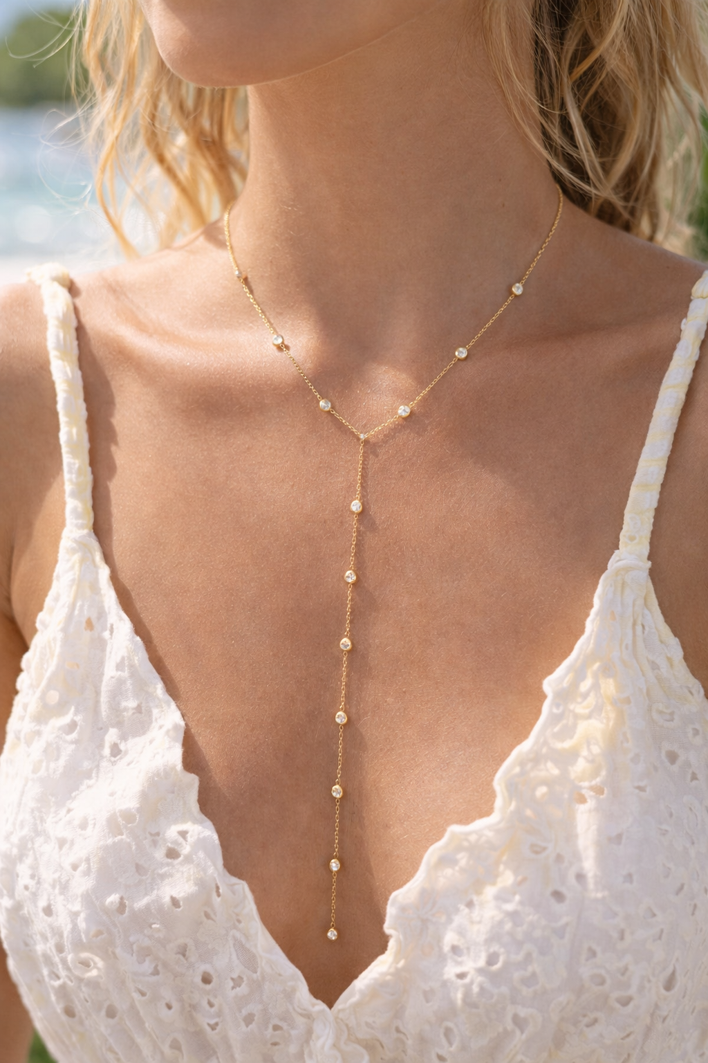 Diamond Y Necklace