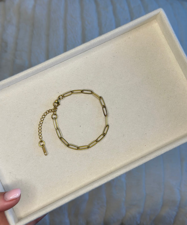 Medium Links Bracelet Chain Gold