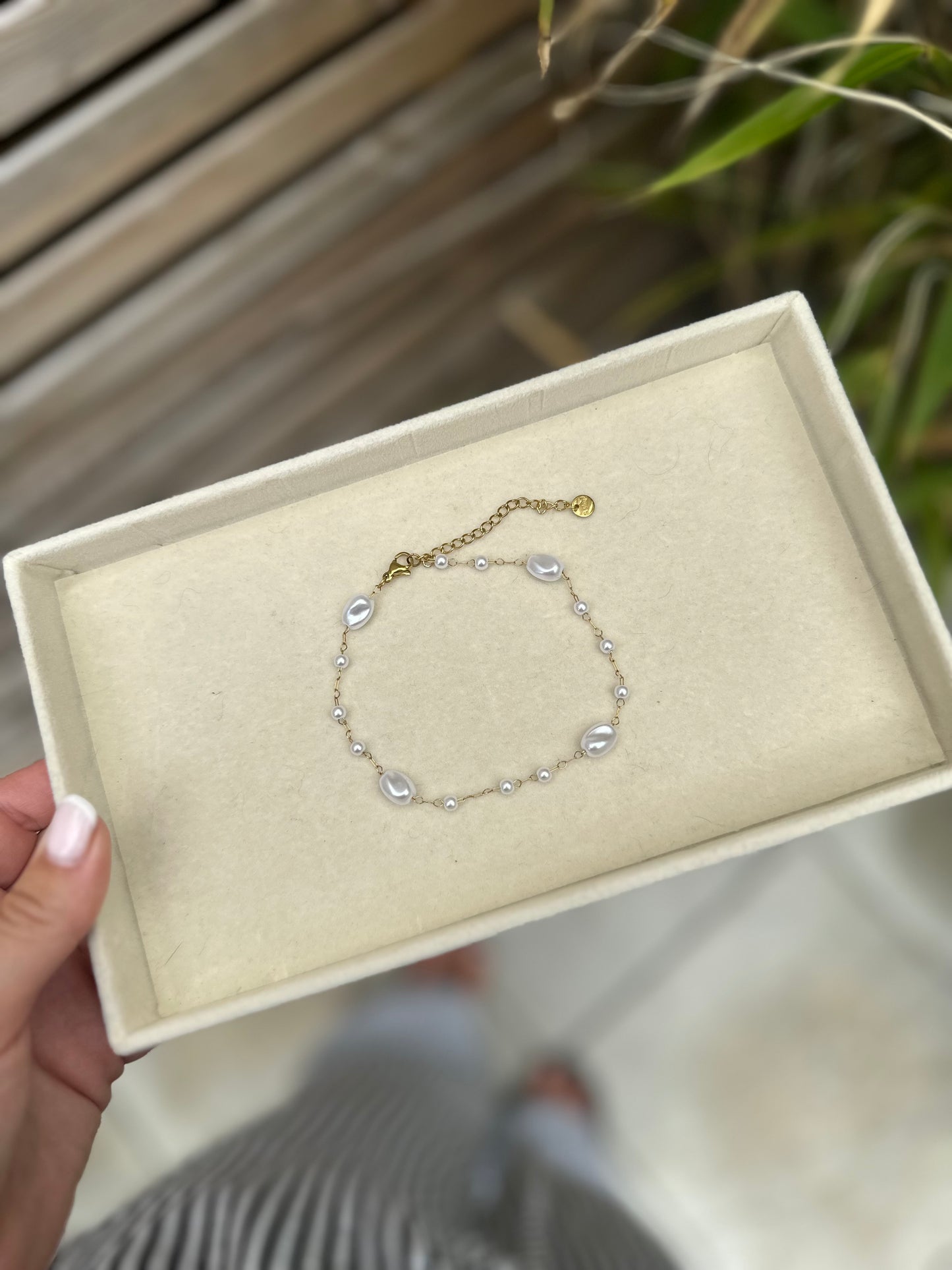 Gold Pearl Anklet