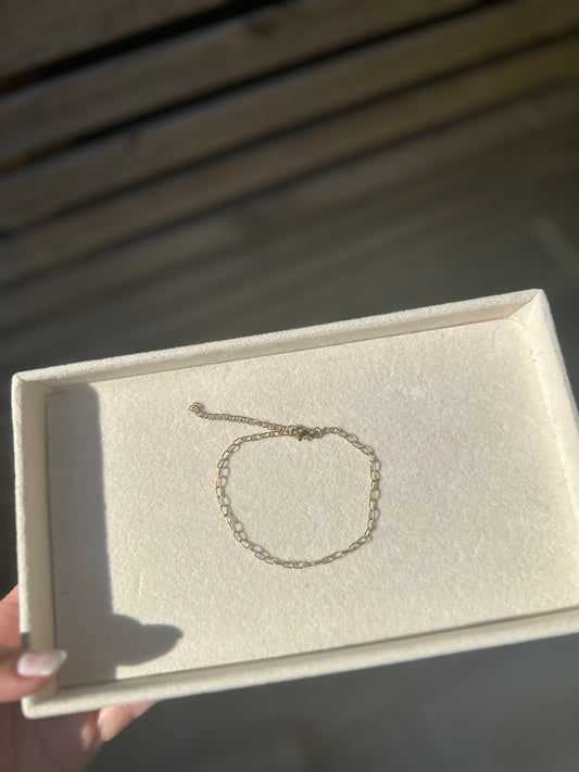 Small Links Bracelet Chain Gold