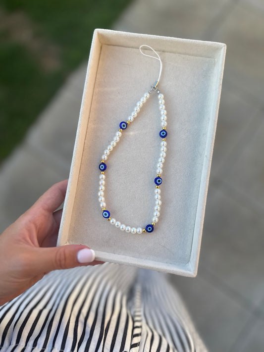 Gold Evil Eye Phone Charm