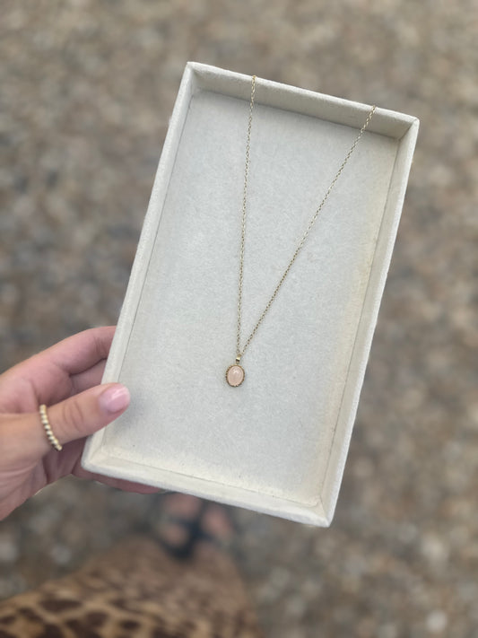 Pink Pearlescent Necklace