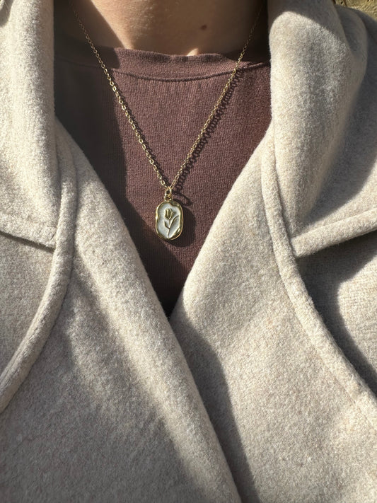 White Rose Necklace