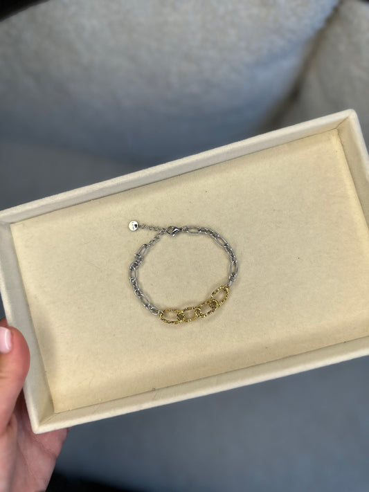 Silver & Gold Bracelet Chain