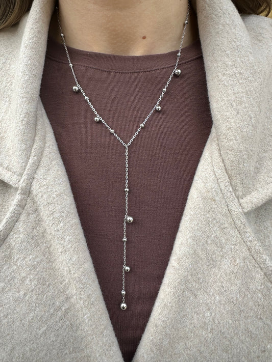 Y Necklace Silver
