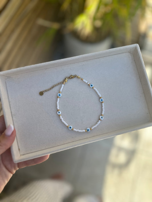 The Gold Evil Eye Anklet