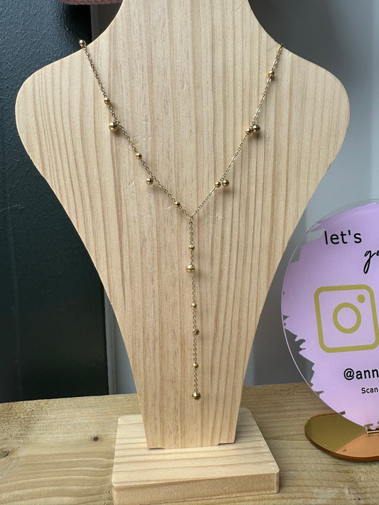 Y Necklace Gold