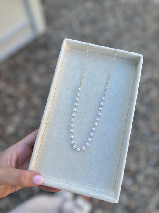 Gold & Pearls Necklace Chain