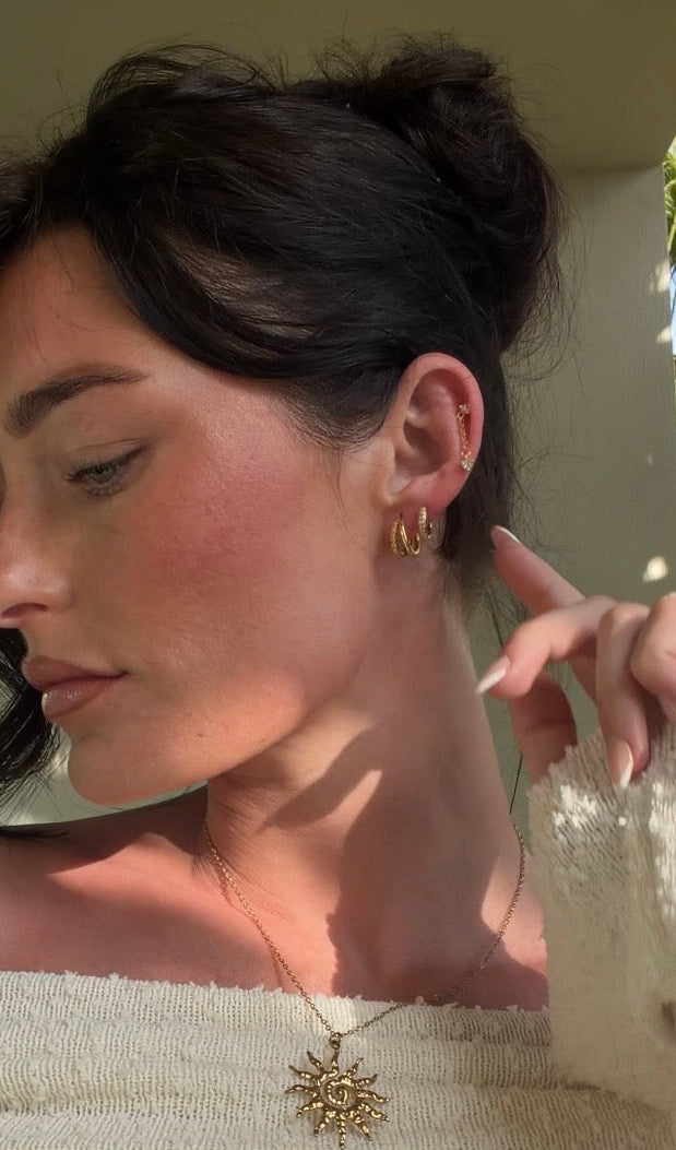 Orbit Dangle Stud Gold