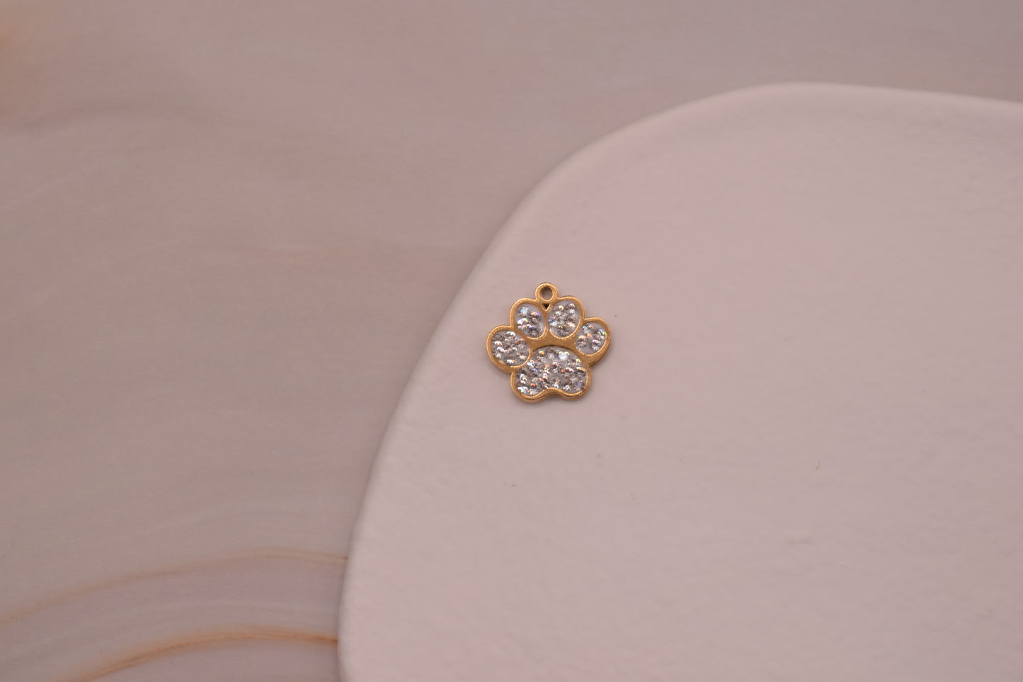 Gold Sparkle Paw Print