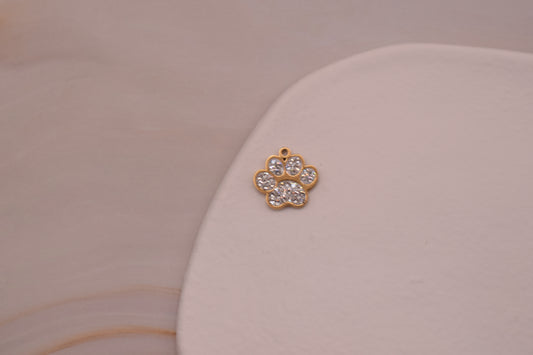 Gold Sparkle Paw Print