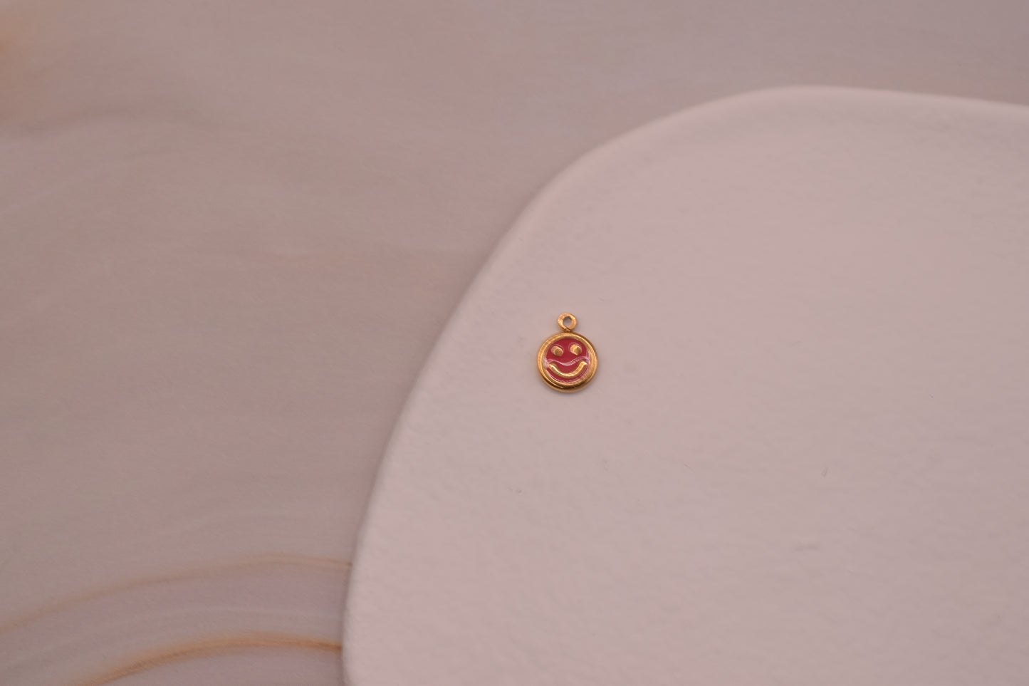 Gold Small Red Smiley Face