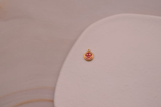 Gold Small Red Smiley Face