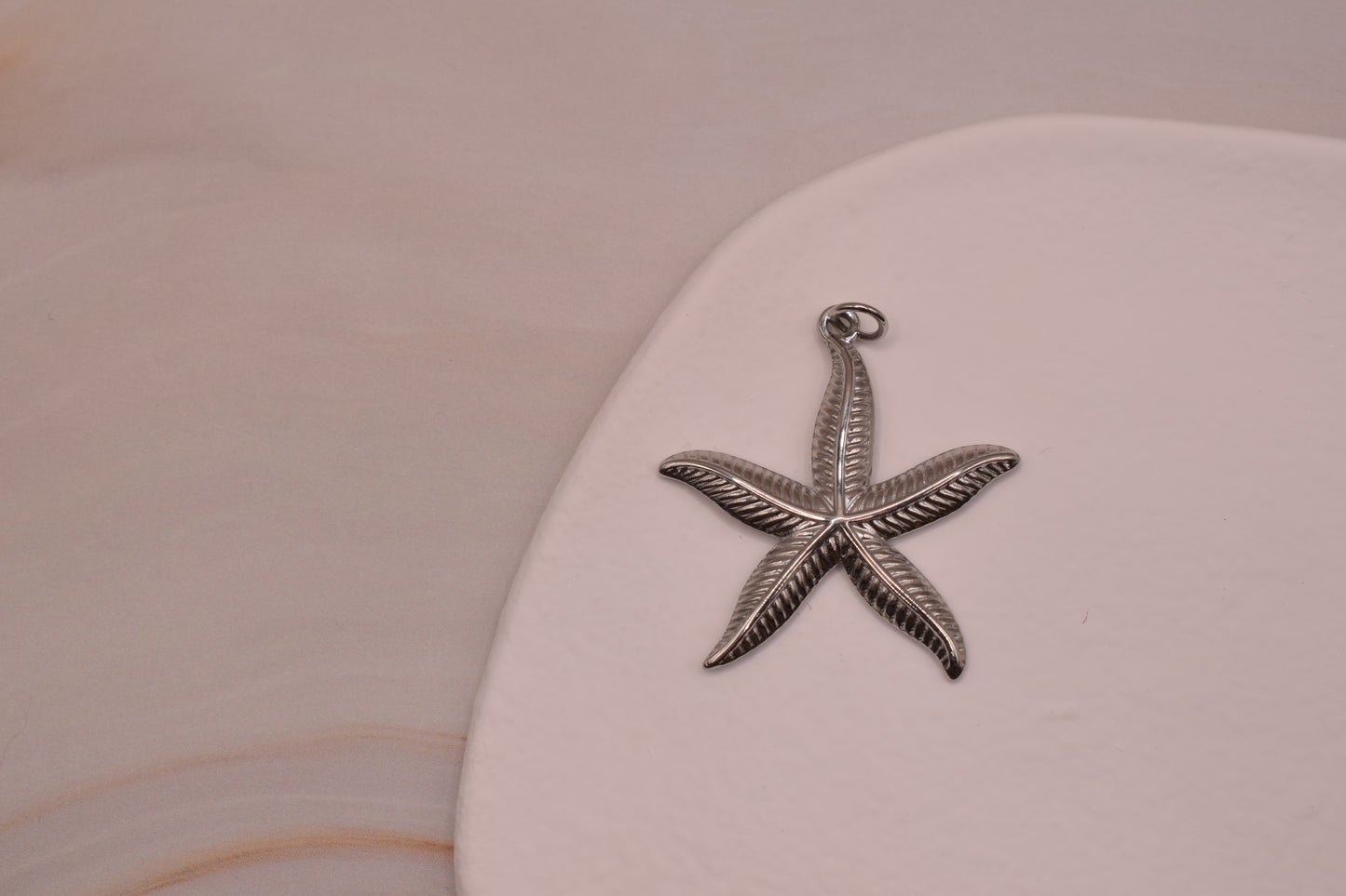 Leaf Design Starfish Silver