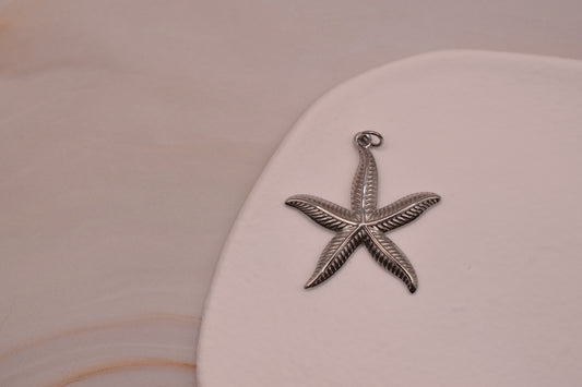 Leaf Design Starfish Silver