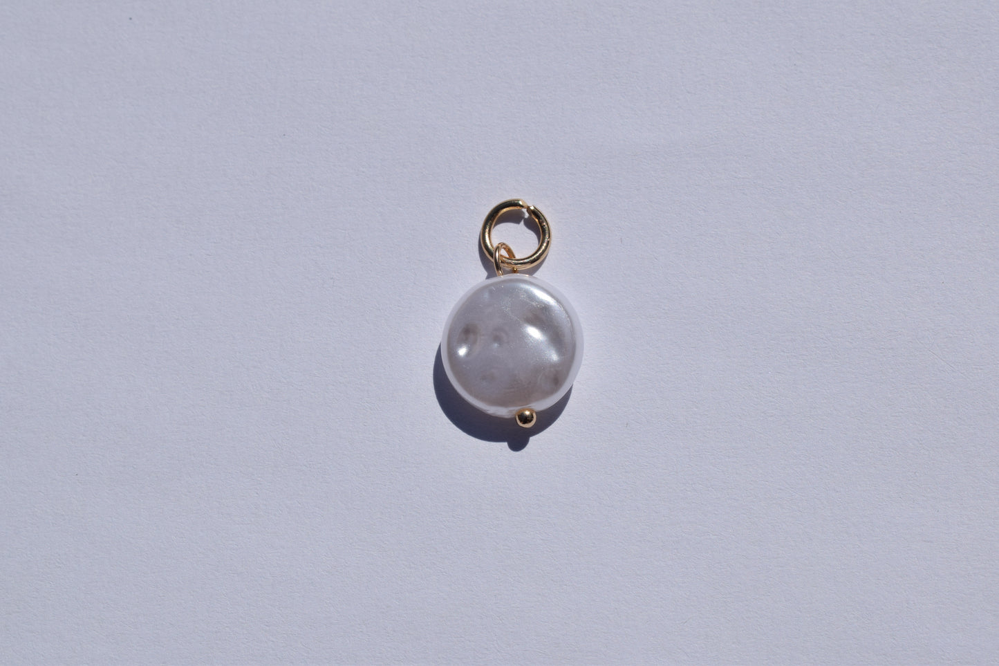 Flat Round Pearl Gold
