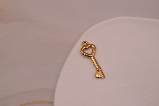 Gold Heart Key