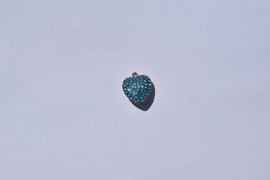 Gold Blue Sparkle Heart
