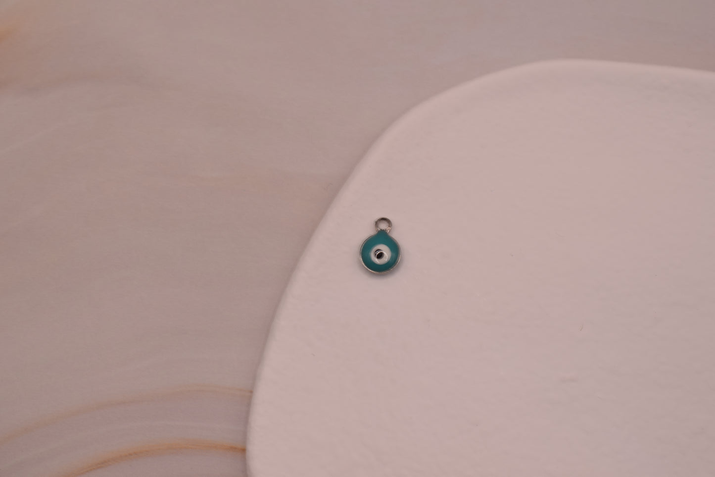 Light Blue Evil Eye Silver Small