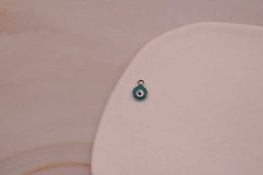 Light Blue Evil Eye Silver Small