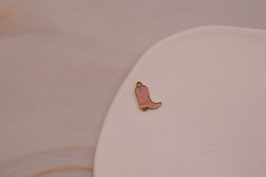 Gold Light Pink Cowboy Boot