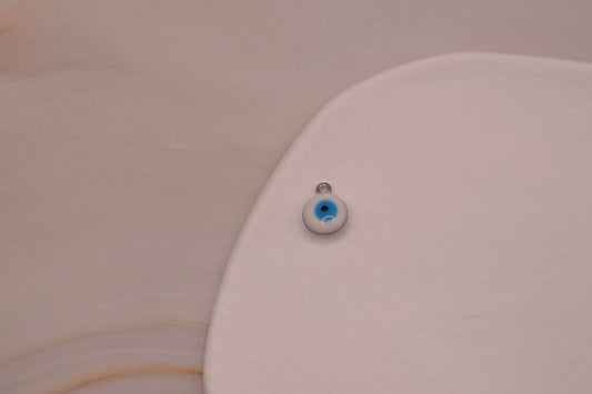 Light Blue Evil Eye Silver
