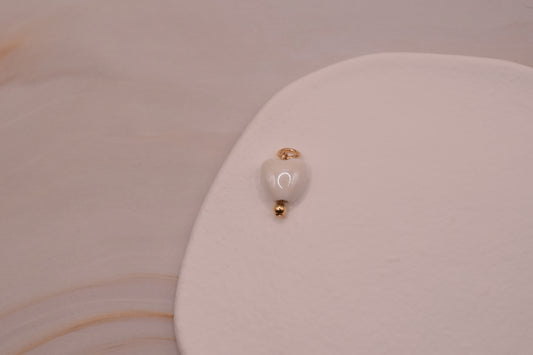 White Solid Heart Gold