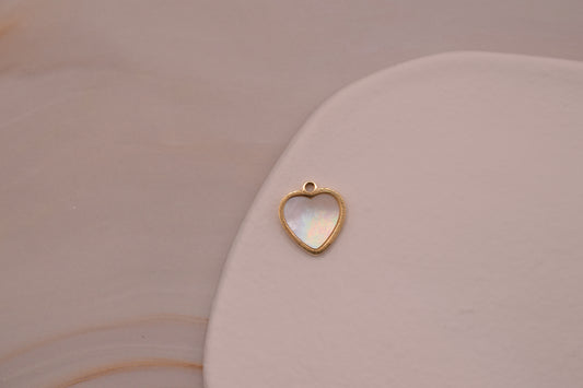 Gold White Shiny Heart