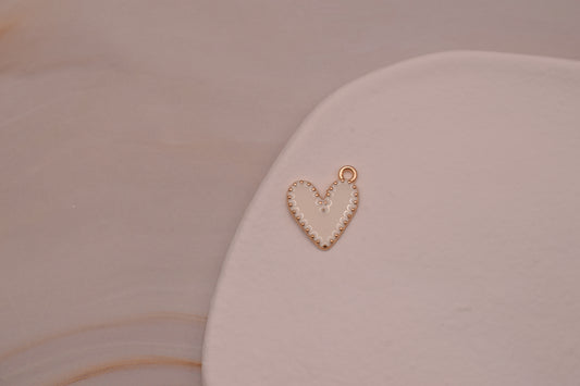 Dangle White Heart