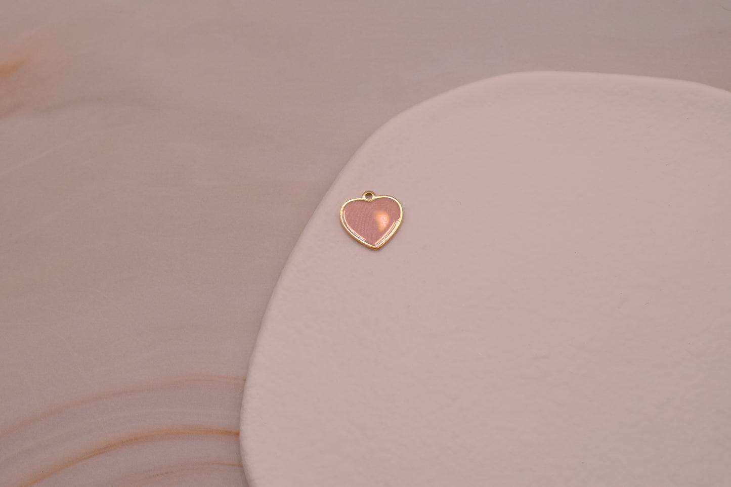 Small pink and gold heart Gold