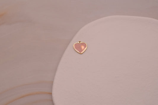 Small pink and gold heart Gold